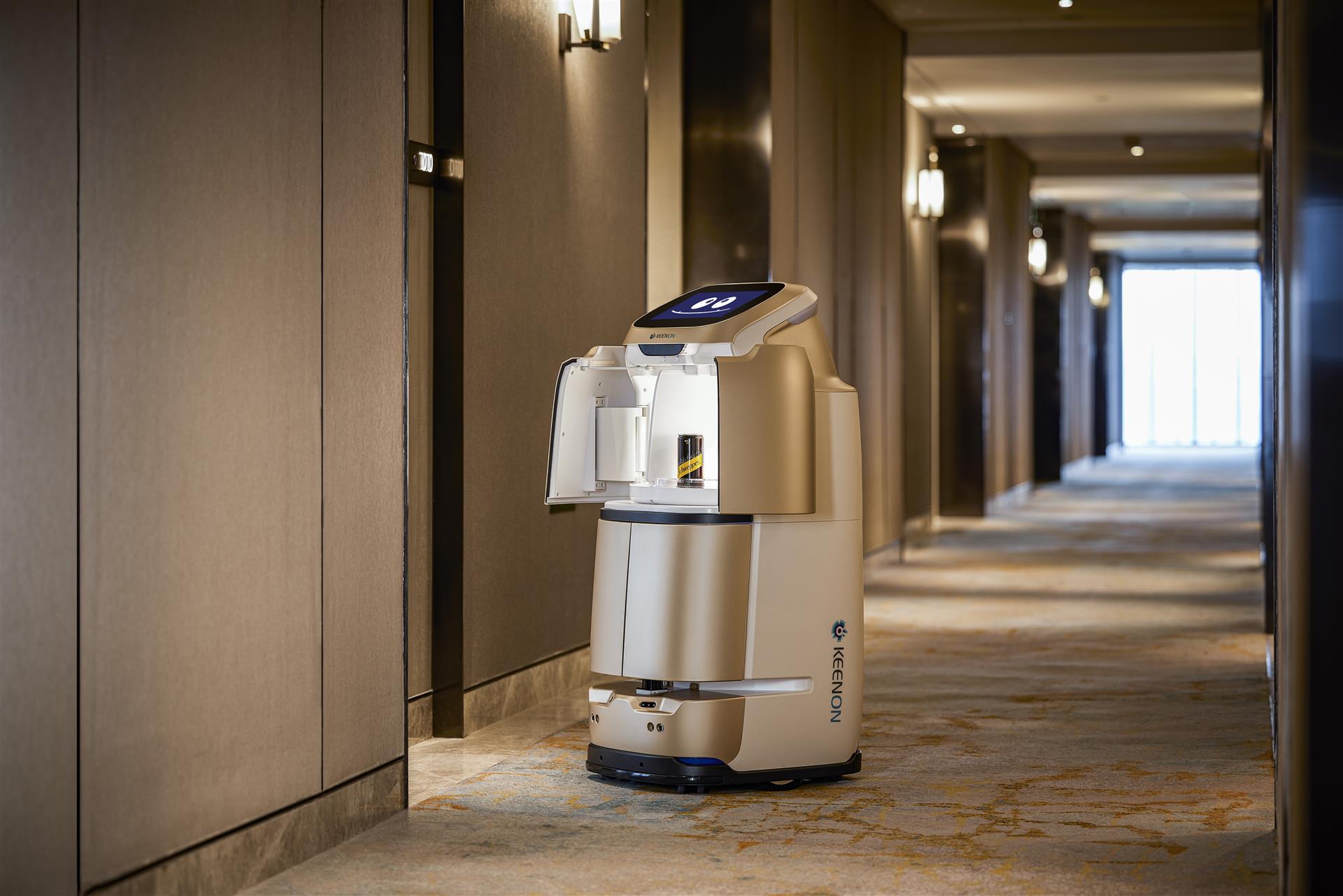 Hospitality delivery robot